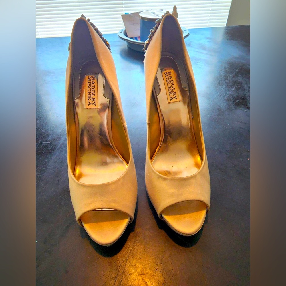 Badgley Mischka Heels- size 8.5 Worn one time for wedding photos